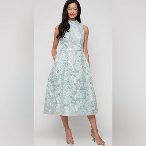 Alex Evenings Midi Sequined Floral Sheath Dress NWT
